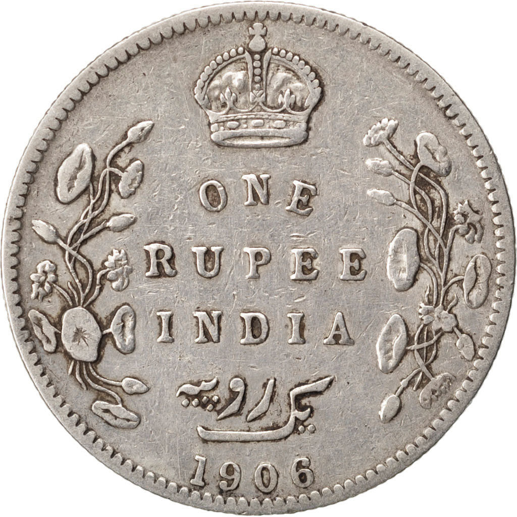 INDIA-BRITISH, Rupee, 1906, KM #508, VF(30-35), Silver, 11.48