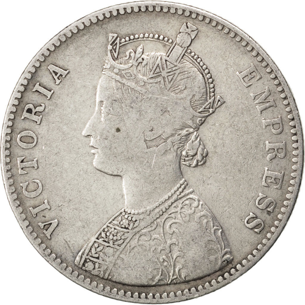 INDIA-BRITISH, Rupee, 1881, KM #492, VF(30-35), Silver, 30.79, 11.48