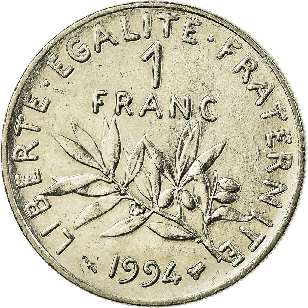 Coin, France, Semeuse, Franc, 1994, Paris, EF(40-45), Nickel, KM:925.1