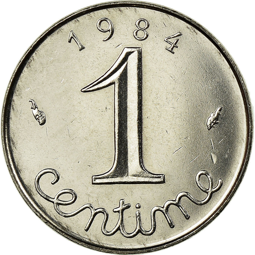 Coin, France, Épi, Centime, 1984, Paris, EF(40-45), Stainless Steel, KM:928