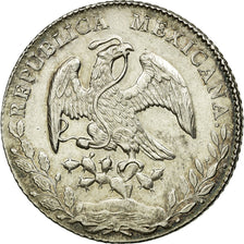 Moneda, México, 8 Reales, 1876, Mexico City, MBC+, Plata, KM:377.10