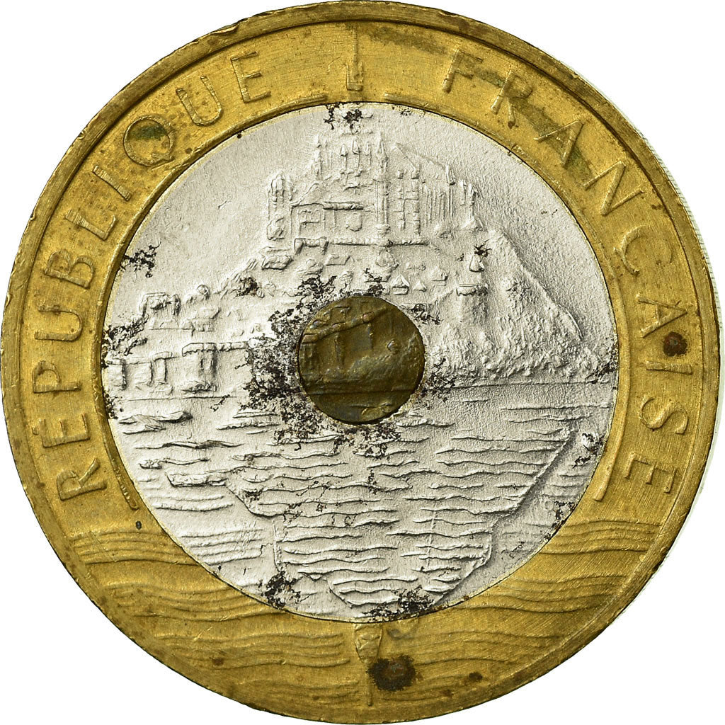 Coin, France, Mont Saint Michel, 20 Francs, 1993, Paris, VF(20-25)