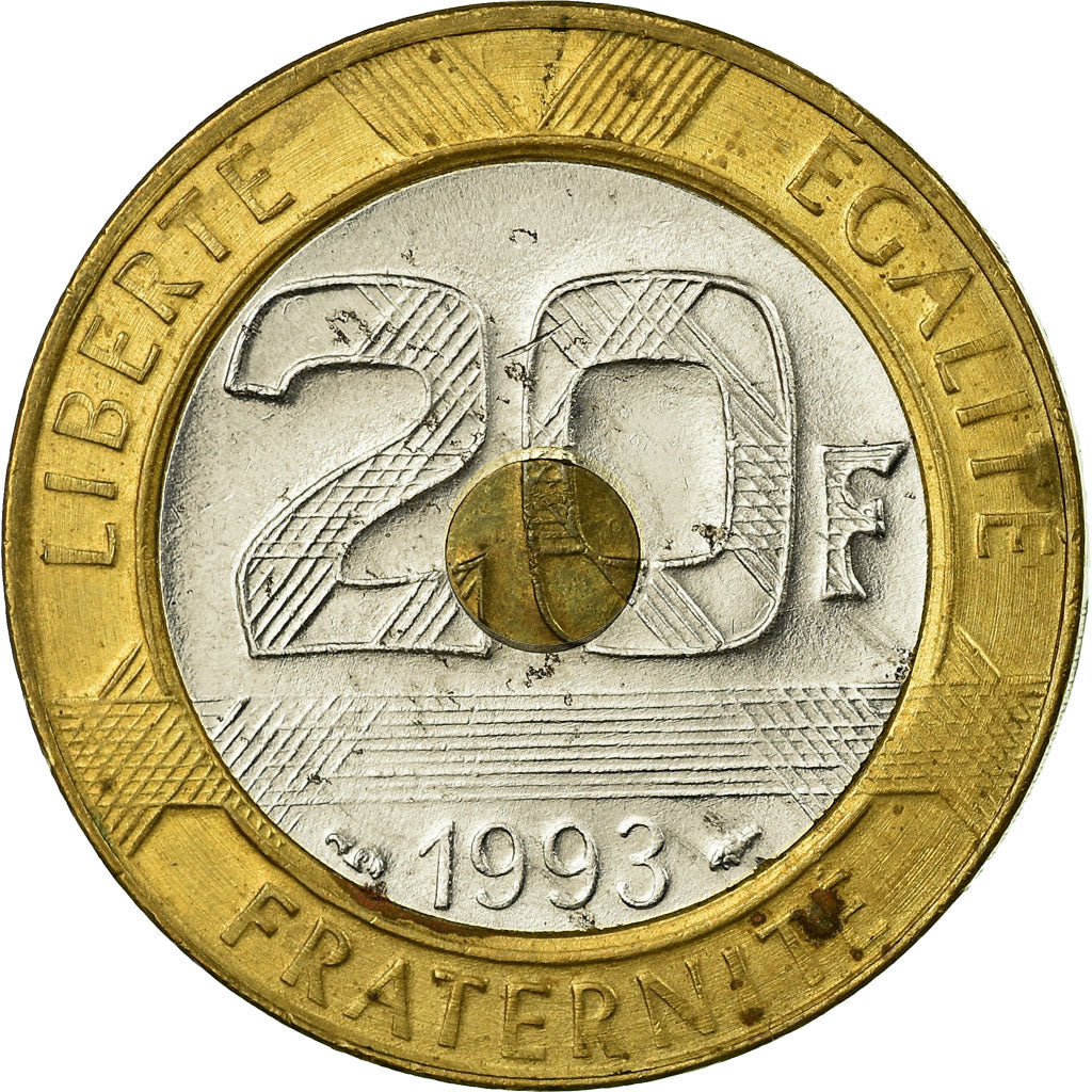 Coin, France, Mont Saint Michel, 20 Francs, 1993, Paris, VF(20-25)