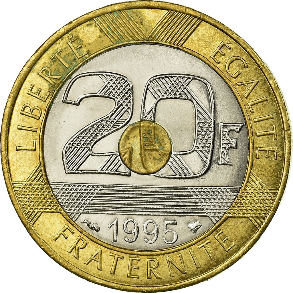 Monnaie, France, Mont Saint Michel, 20 Francs, 1995, TTB, Tri-Metallic