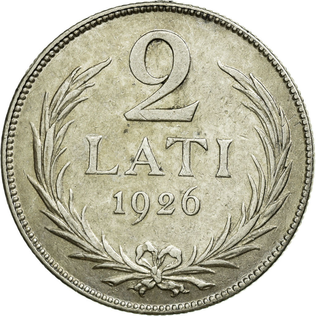 Coin, Latvia, 2 Lati, 1926, AU(55-58), Silver, KM:8