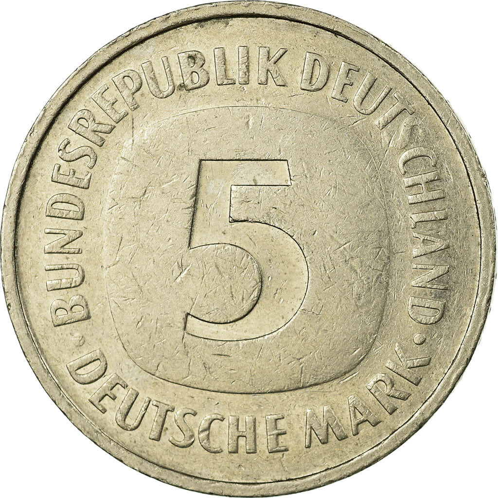 Coin, GERMANY - FEDERAL REPUBLIC, 5 Mark, 1986, Stuttgart, EF(40-45)