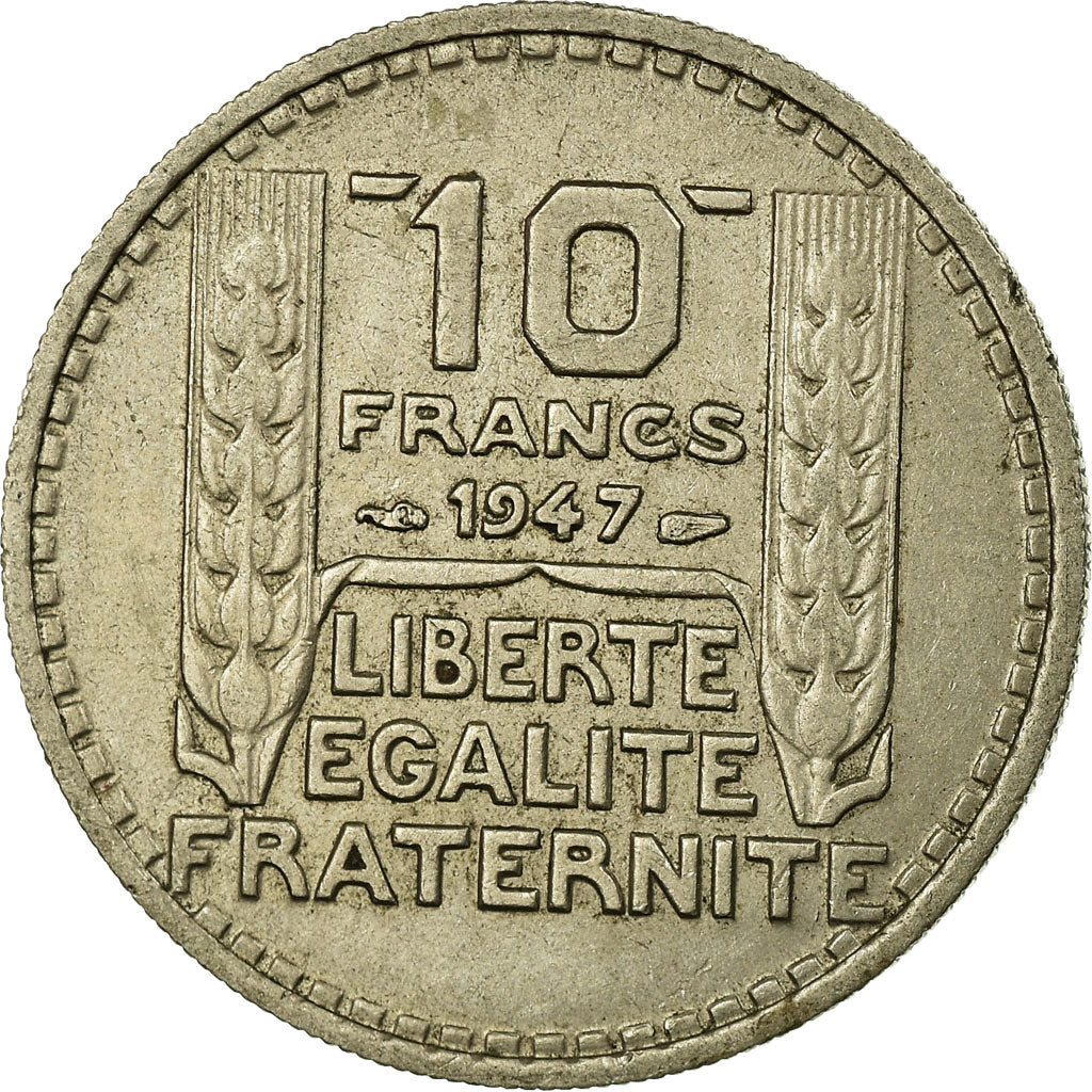 Munten, Frankrijk, Turin, 10 Francs, 1947, Paris, ZF, Copper-nickel, KM:909.1