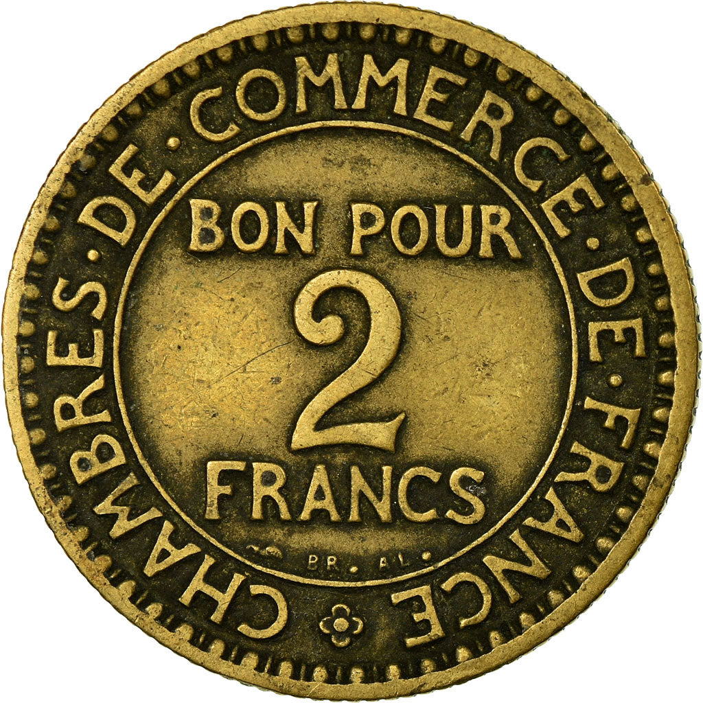 Moneta, Francia, Chambre de commerce, 2 Francs, 1923, Paris, BB