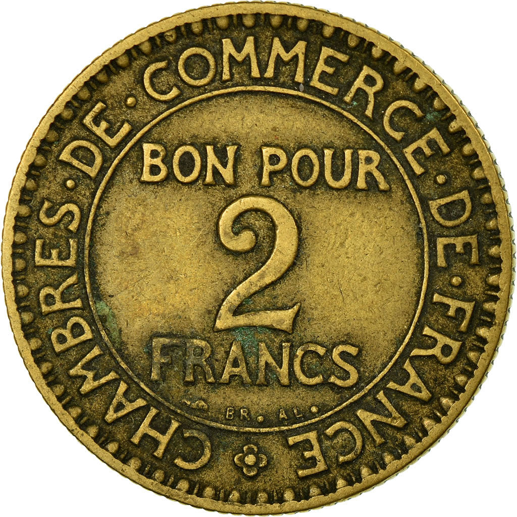 Coin, France, Chambre de commerce, 2 Francs, 1924, Paris, EF(40-45)