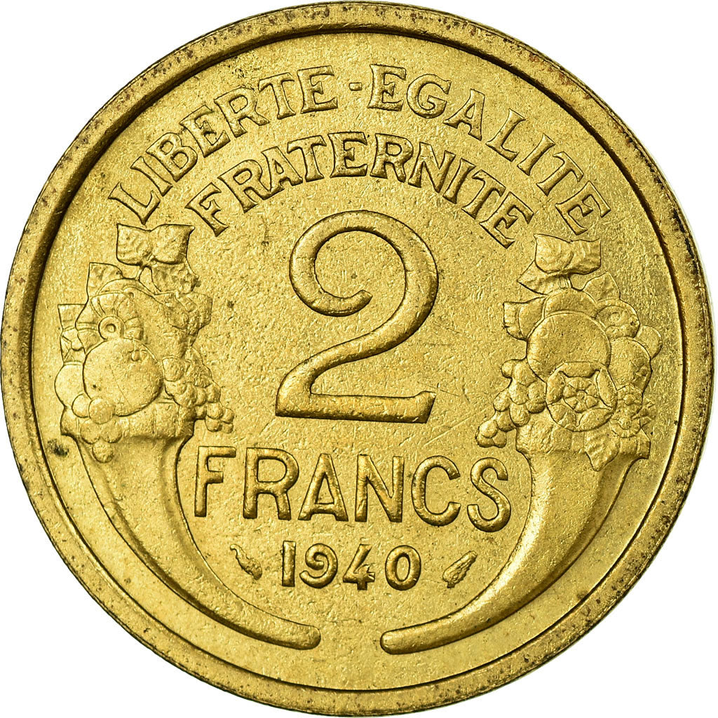 Monnaie, France, Morlon, 2 Francs, 1940, TTB+, Aluminum-Bronze, Gadoury:535