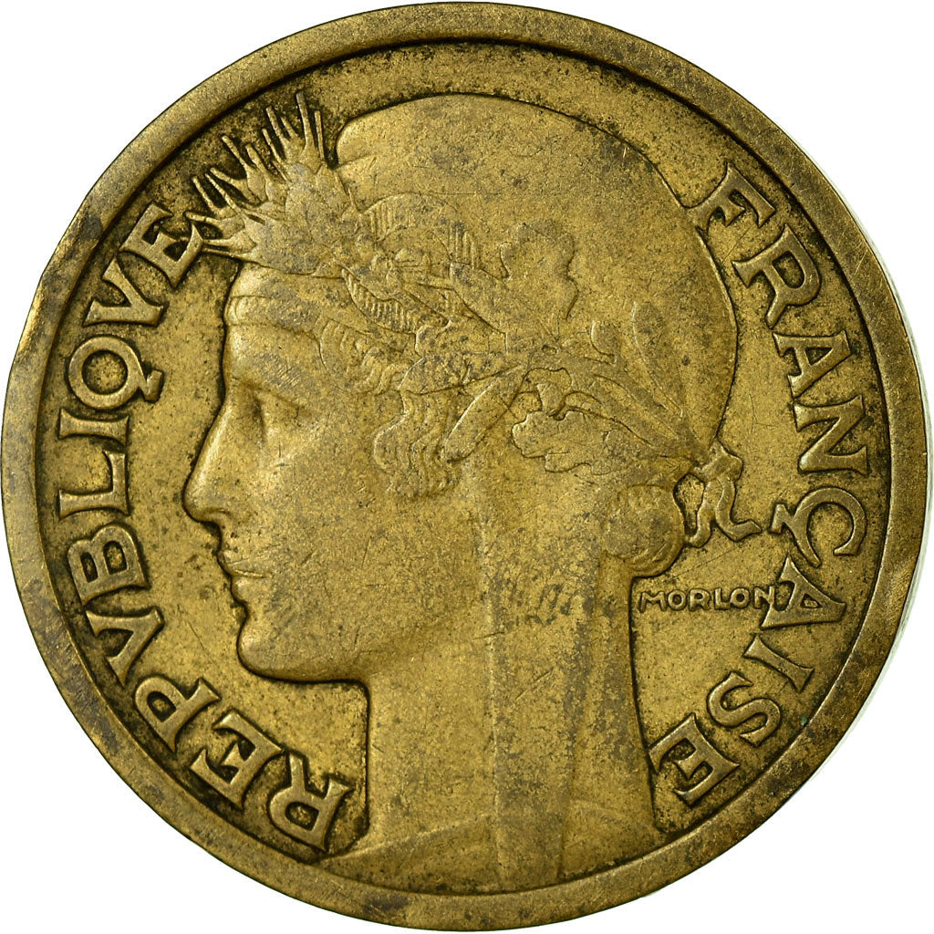 Moneda, Francia, Morlon, 2 Francs, 1934, BC+, Aluminio - bronce, KM:886