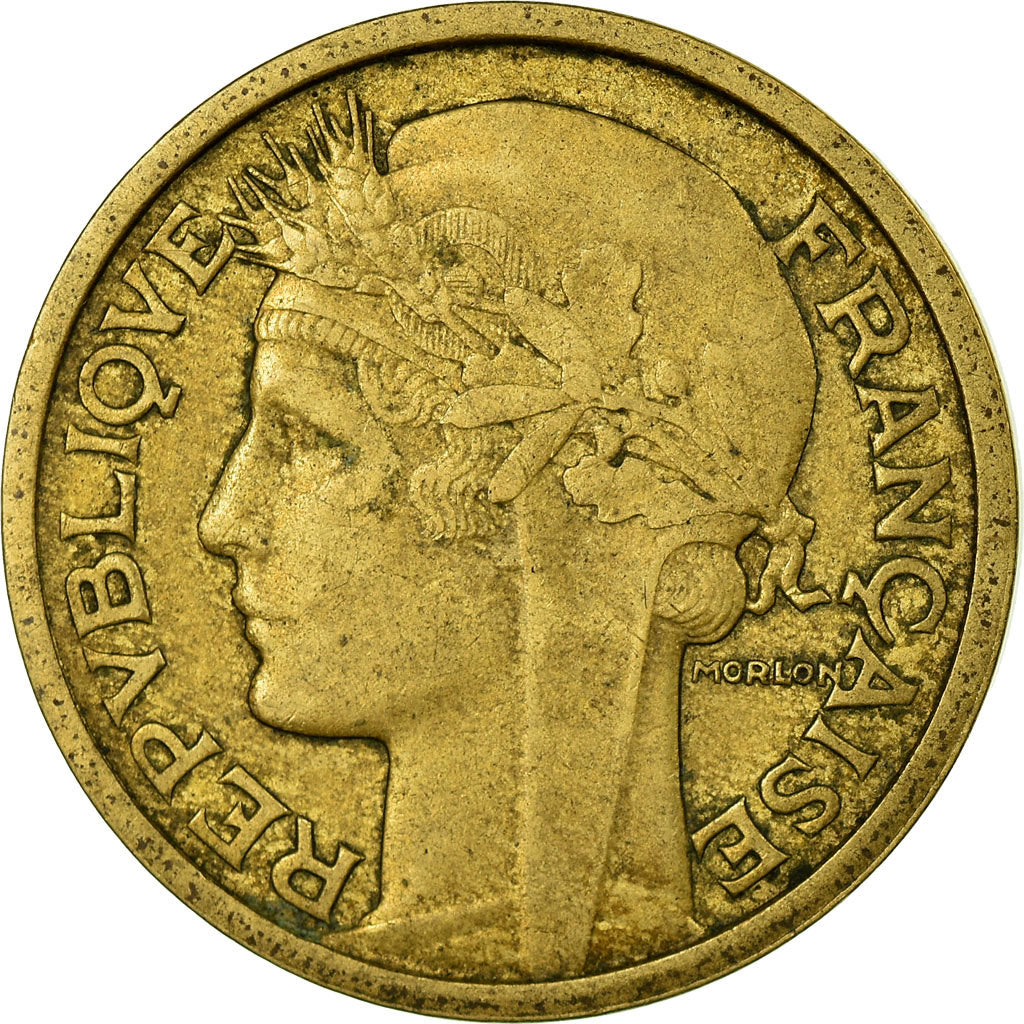 Munten, Frankrijk, Morlon, 2 Francs, 1938, FR+, Aluminum-Bronze, KM:886