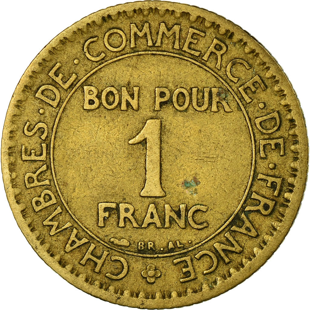 Münze, Frankreich, Chambre de commerce, Franc, 1921, Paris, S, Aluminum-Bronze