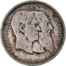 Coin, Belgium, Leopold II, Franc, 1880, VF(20-25), Silver, KM:38