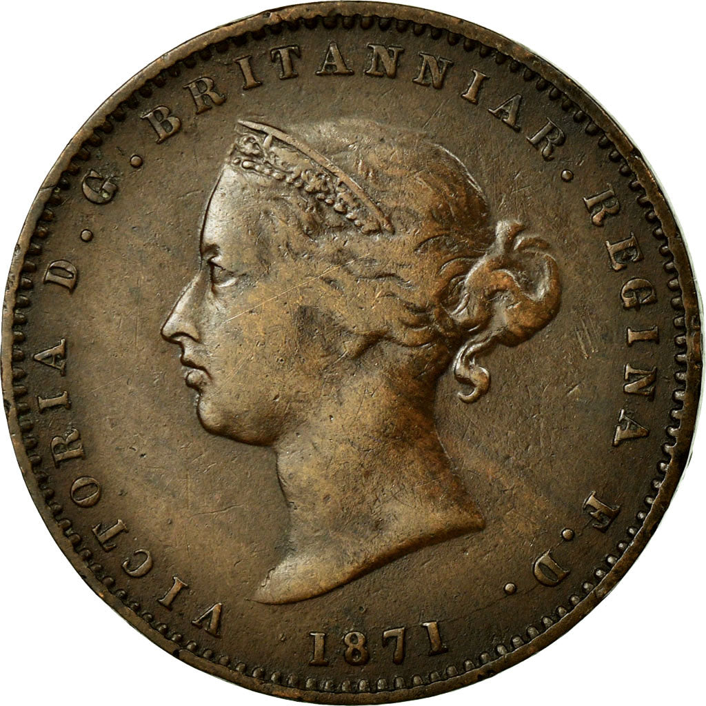 Coin, Jersey, Victoria, 1/26 Shilling, 1871, EF(40-45), Bronze, KM:4