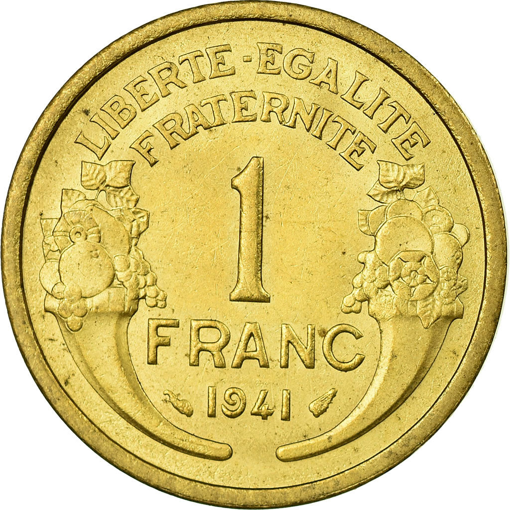 Coin, France, Morlon, Franc, 1941, AU(55-58), Aluminum-Bronze, KM:885