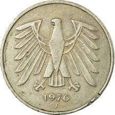 Monnaie, République fédérale allemande, 5 Mark, 1976, Hamburg, TB