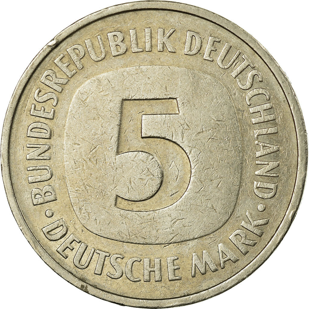 Coin, GERMANY - FEDERAL REPUBLIC, 5 Mark, 1976, Karlsruhe, EF(40-45)