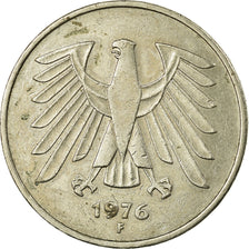 Coin, GERMANY - FEDERAL REPUBLIC, 5 Mark, 1976, Stuttgart, VF(20-25)