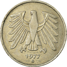 Monnaie, République fédérale allemande, 5 Mark, 1977, Karlsruhe, TB+
