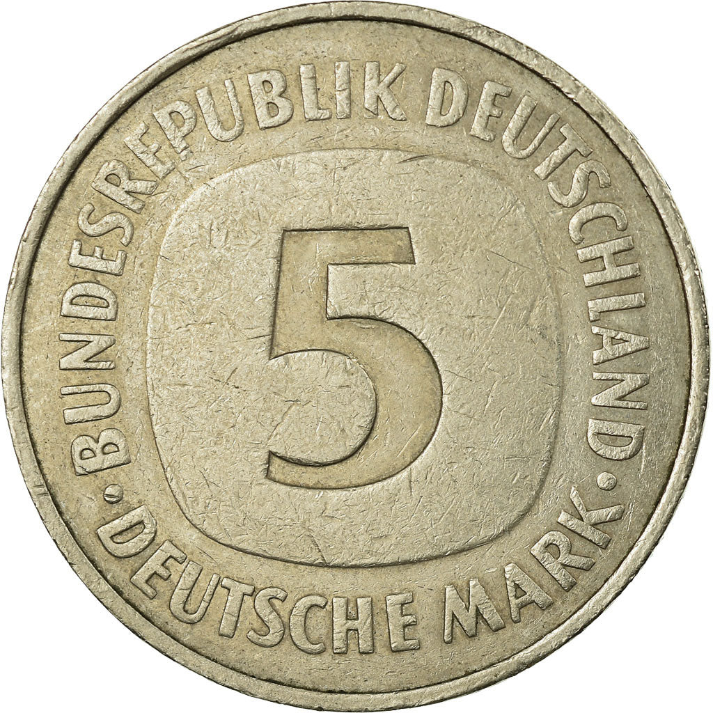 Coin, GERMANY - FEDERAL REPUBLIC, 5 Mark, 1977, Hambourg, VF(30-35)