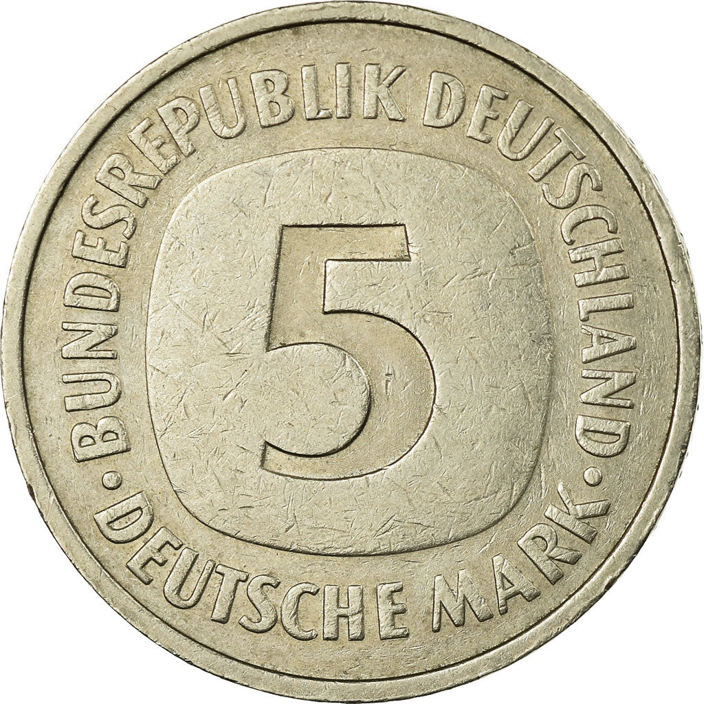 Coin, GERMANY - FEDERAL REPUBLIC, 5 Mark, 1977, Stuttgart, VF(30-35)