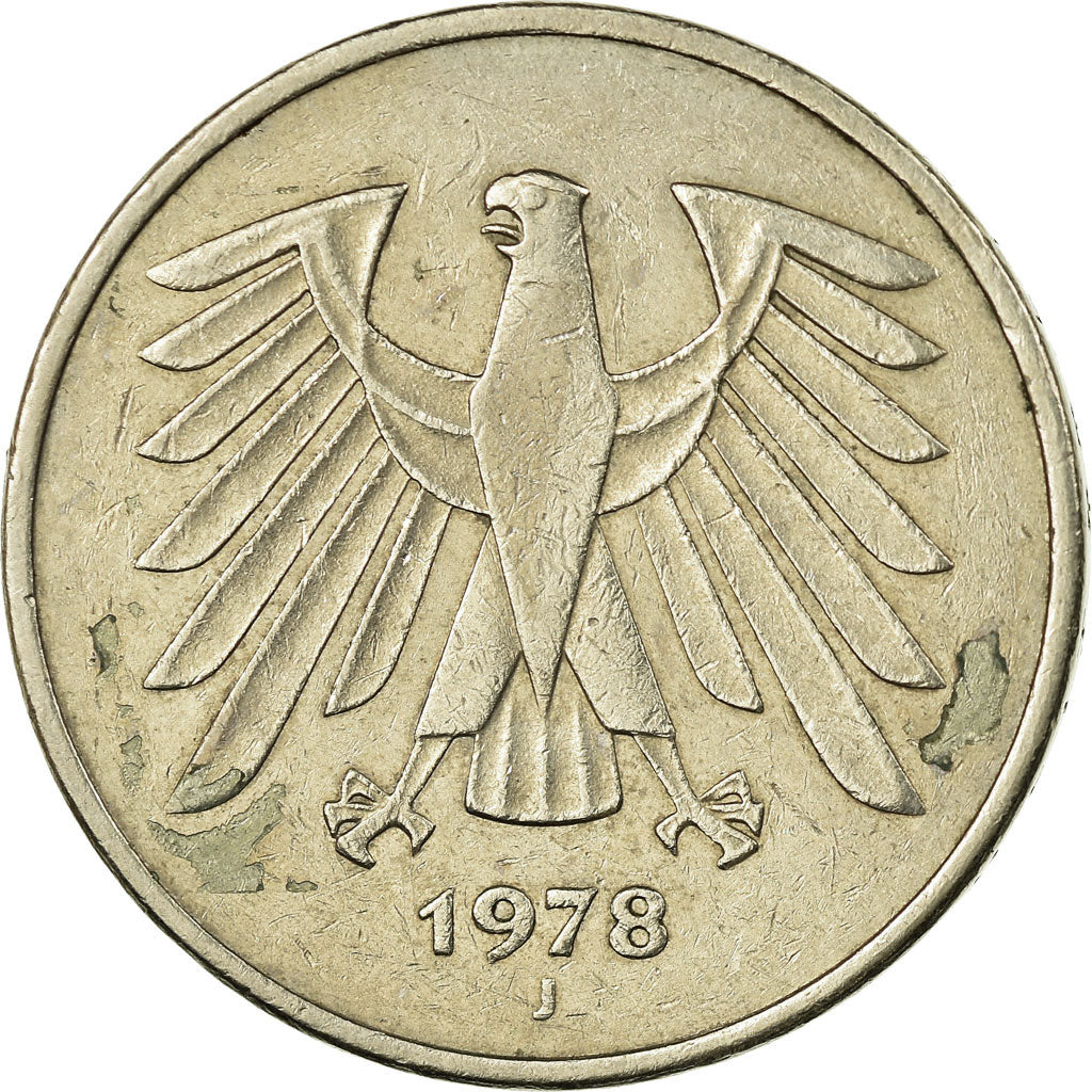 Monnaie, République fédérale allemande, 5 Mark, 1978, Hambourg, TB+