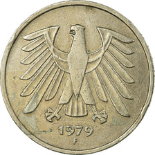 Coin, GERMANY - FEDERAL REPUBLIC, 5 Mark, 1979, Stuttgart, VF(20-25)