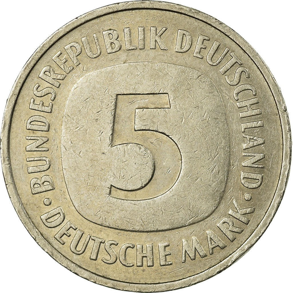 Monnaie, République fédérale allemande, 5 Mark, 1980, Karlsruhe, TTB