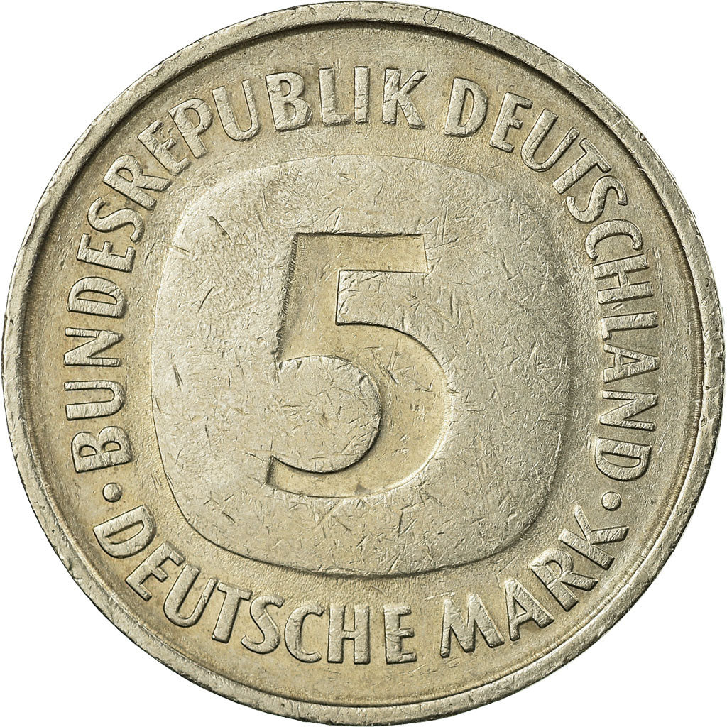 Coin, GERMANY - FEDERAL REPUBLIC, 5 Mark, 1980, Munich, VF(30-35), Copper-Nickel