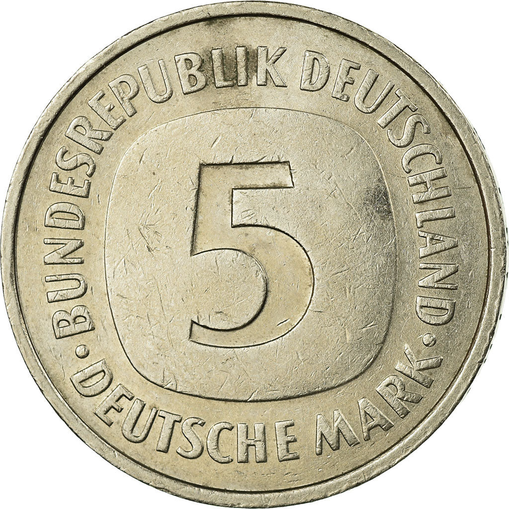 Coin, GERMANY - FEDERAL REPUBLIC, 5 Mark, 1980, Stuttgart, VF(30-35)