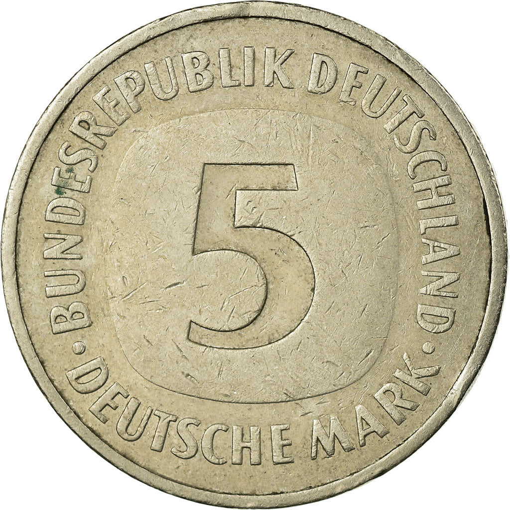 Coin, GERMANY - FEDERAL REPUBLIC, 5 Mark, 1981, Hamburg, VF(30-35)