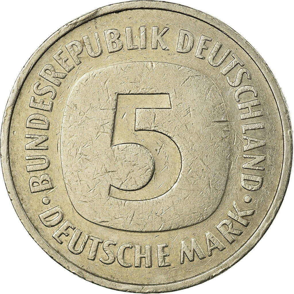 Coin, GERMANY - FEDERAL REPUBLIC, 5 Mark, 1981, Karlsruhe, VF(30-35)