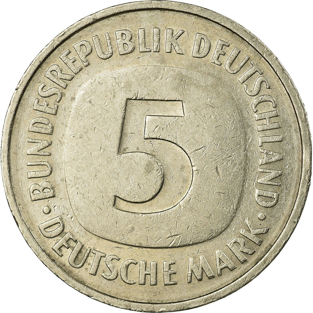 Coin, GERMANY - FEDERAL REPUBLIC, 5 Mark, 1982, Munich, EF(40-45), Copper-Nickel