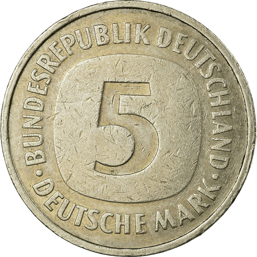 Coin, GERMANY - FEDERAL REPUBLIC, 5 Mark, 1982, Stuttgart, EF(40-45)