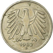 Coin, GERMANY - FEDERAL REPUBLIC, 5 Mark, 1982, Karlsruhe, EF(40-45)