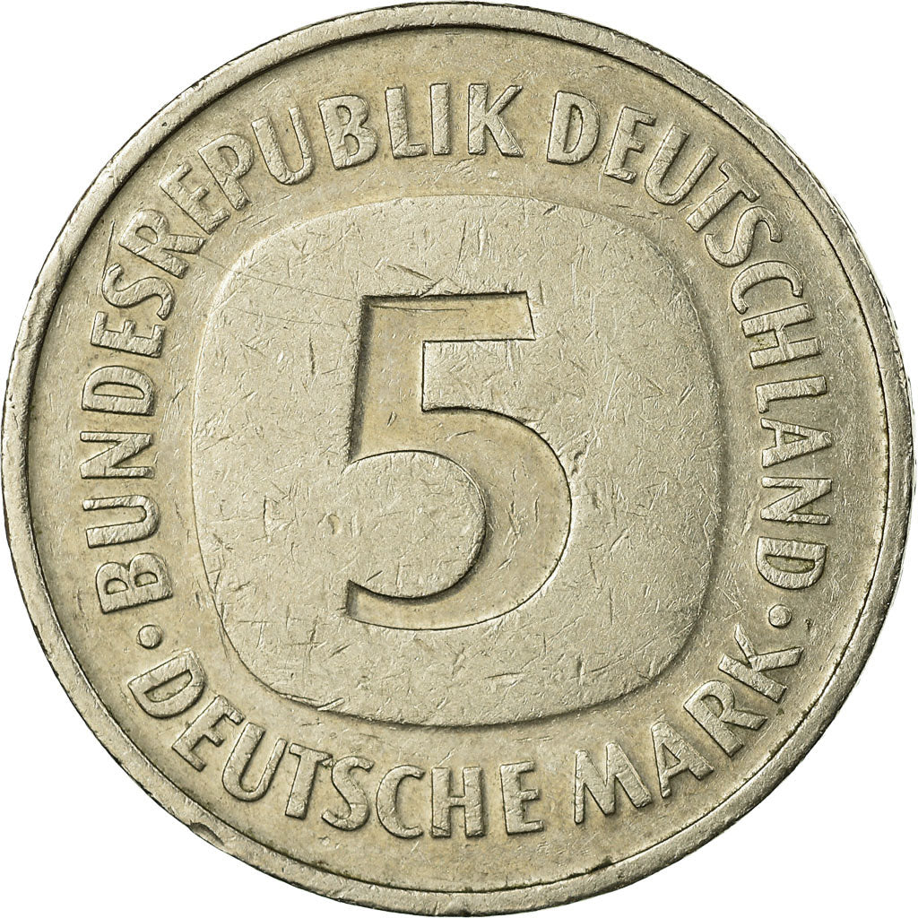 Coin, GERMANY - FEDERAL REPUBLIC, 5 Mark, 1982, Karlsruhe, EF(40-45)