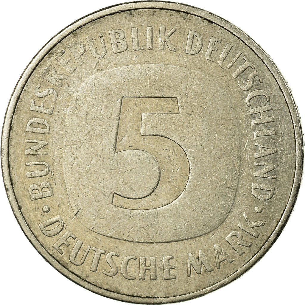 Coin, GERMANY - FEDERAL REPUBLIC, 5 Mark, 1982, Hamburg, EF(40-45)