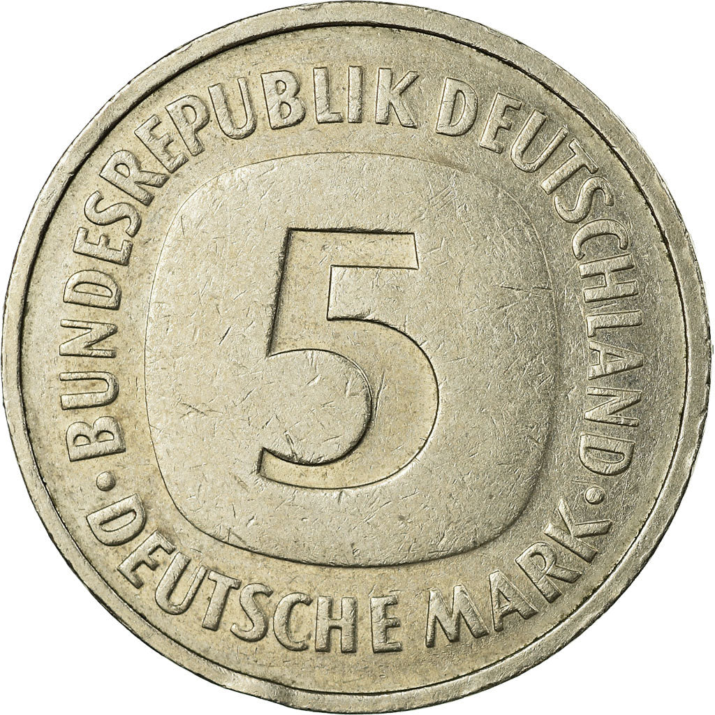 Coin, GERMANY - FEDERAL REPUBLIC, 5 Mark, 1983, Stuttgart, EF(40-45)