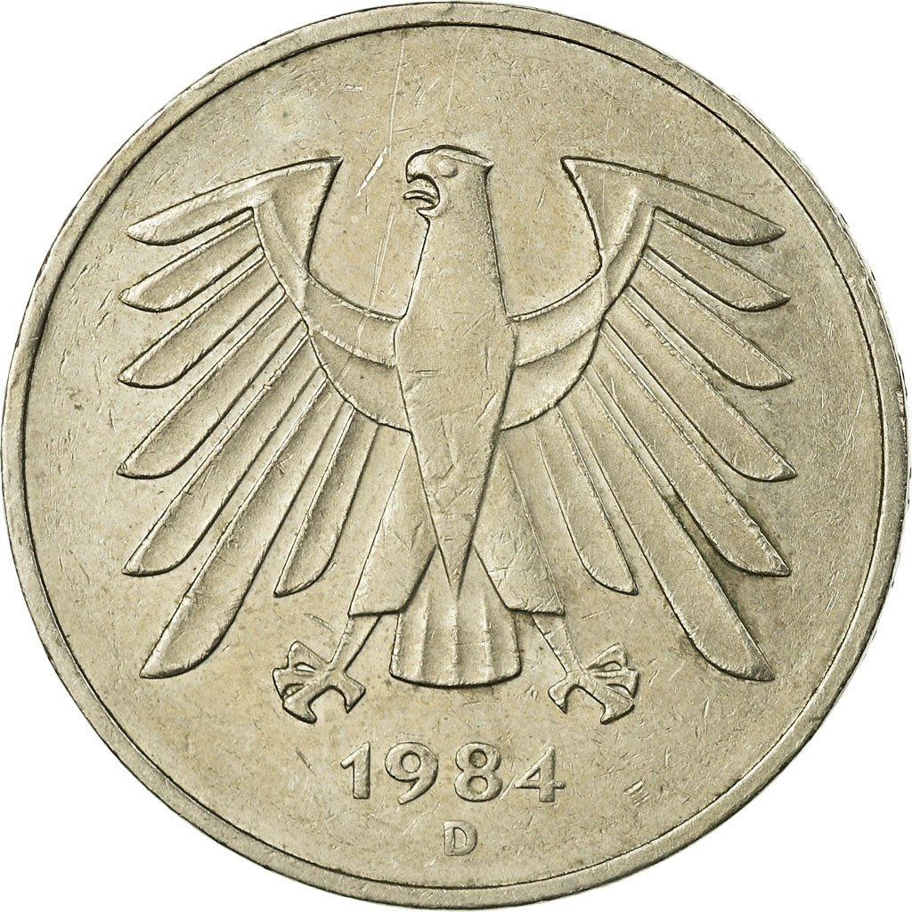 Monnaie, République fédérale allemande, 5 Mark, 1984, Munich, TTB