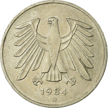 Monnaie, République fédérale allemande, 5 Mark, 1984, Munich, TTB