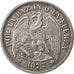CHILE, Peso, 1877, Santiago, KM #142.1, AU(50-53), Silver, 37, 24.77