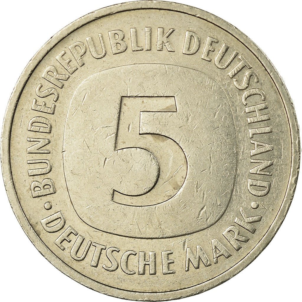 Coin, GERMANY - FEDERAL REPUBLIC, 5 Mark, 1984, Karlsruhe, EF(40-45)