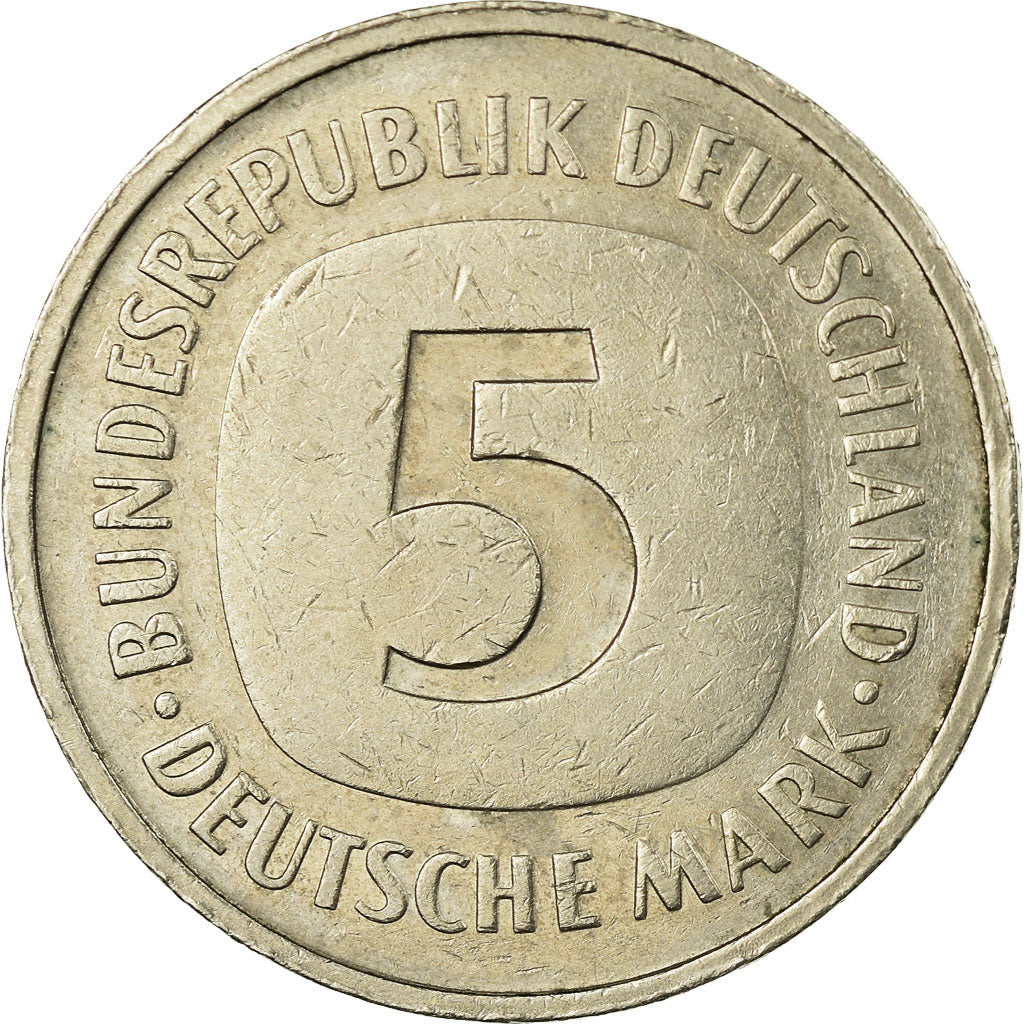 Coin, GERMANY - FEDERAL REPUBLIC, 5 Mark, 1984, Stuttgart, EF(40-45)