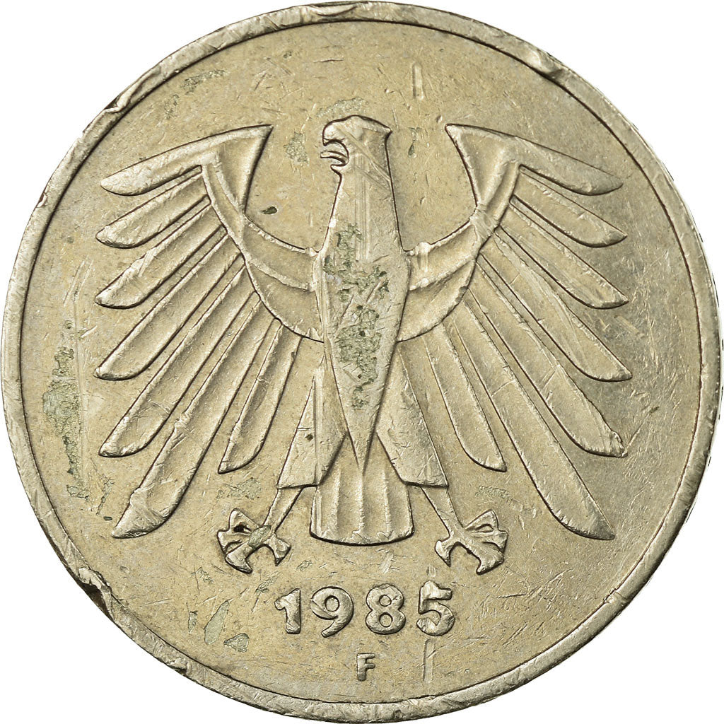 Coin, GERMANY - FEDERAL REPUBLIC, 5 Mark, 1985, Stuttgart, EF(40-45)
