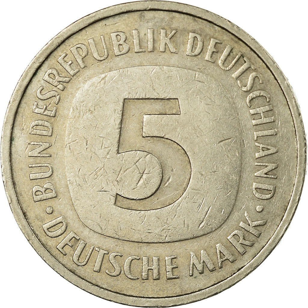 Coin, GERMANY - FEDERAL REPUBLIC, 5 Mark, 1985, Stuttgart, EF(40-45)