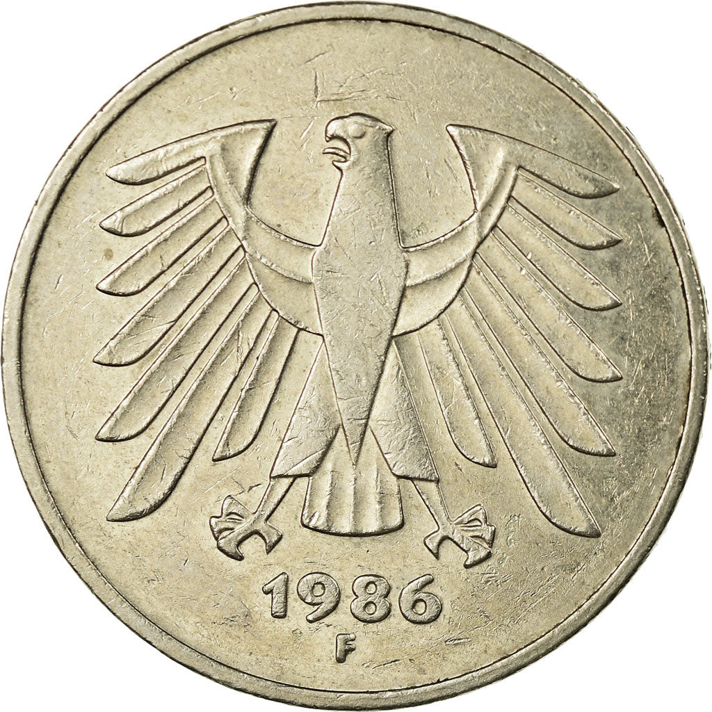 Coin, GERMANY - FEDERAL REPUBLIC, 5 Mark, 1986, Stuttgart, EF(40-45)
