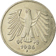 Coin, GERMANY - FEDERAL REPUBLIC, 5 Mark, 1986, Stuttgart, EF(40-45)