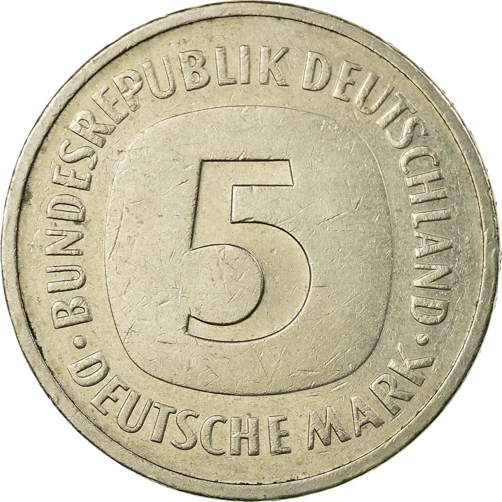 Coin, GERMANY - FEDERAL REPUBLIC, 5 Mark, 1986, Hamburg, EF(40-45)