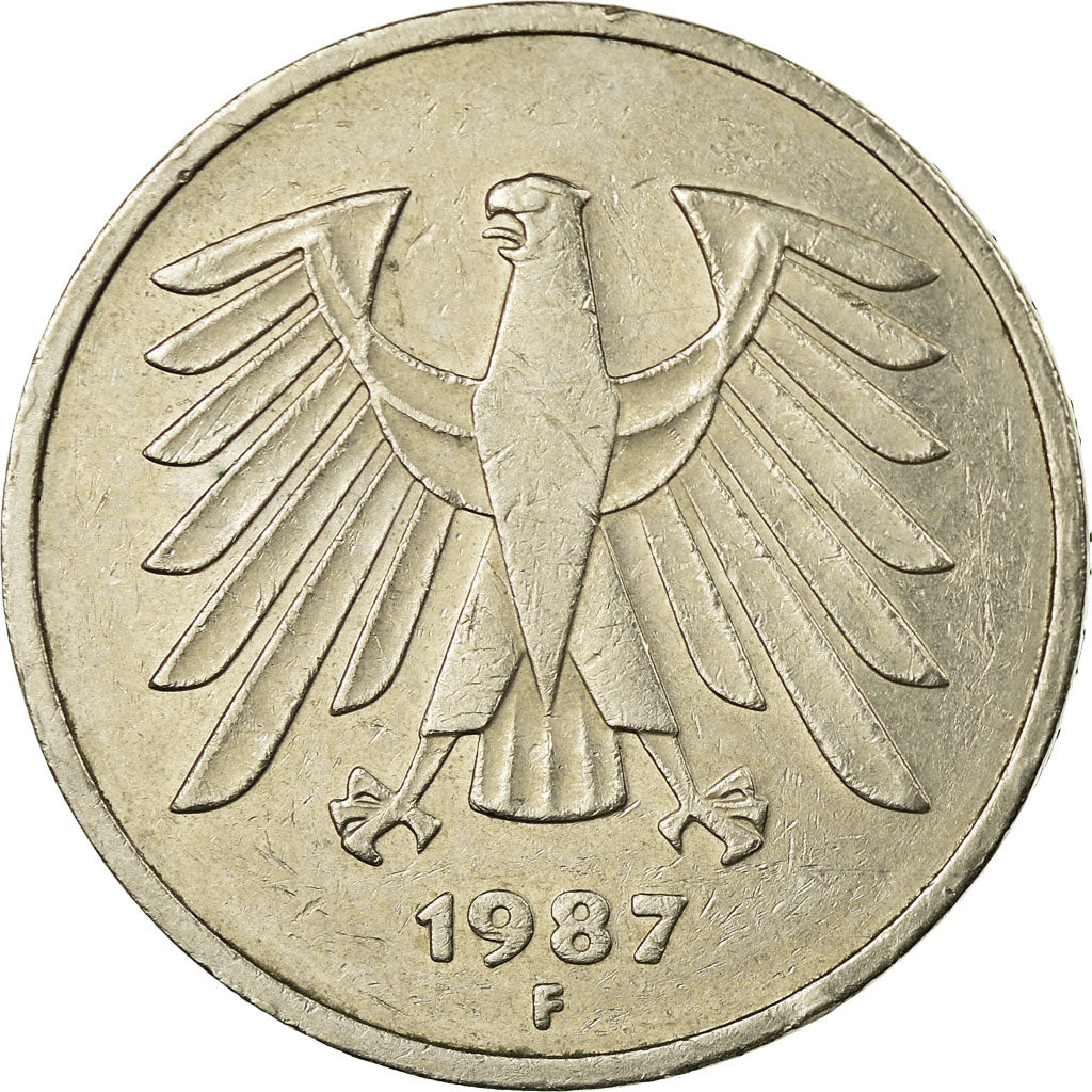 Coin, GERMANY - FEDERAL REPUBLIC, 5 Mark, 1987, Stuttgart, EF(40-45)